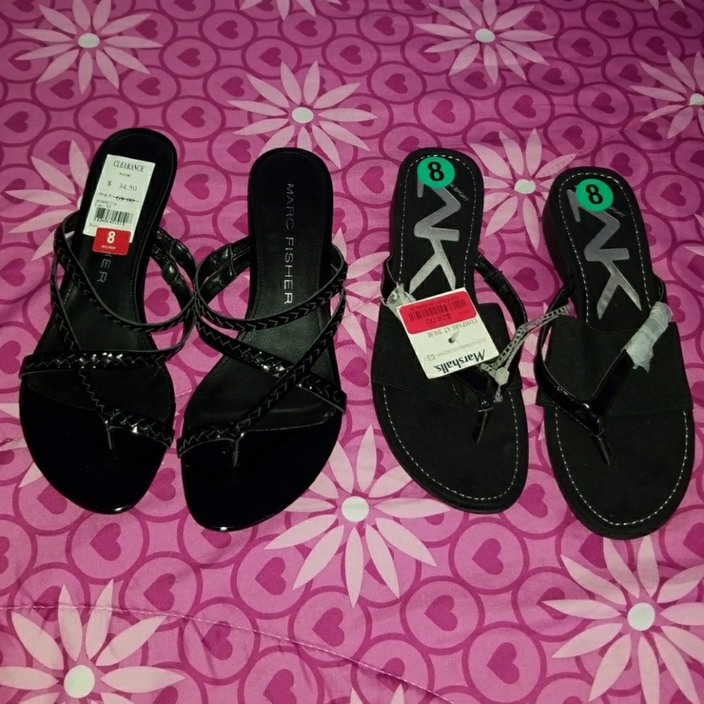 2 pairs of sandals